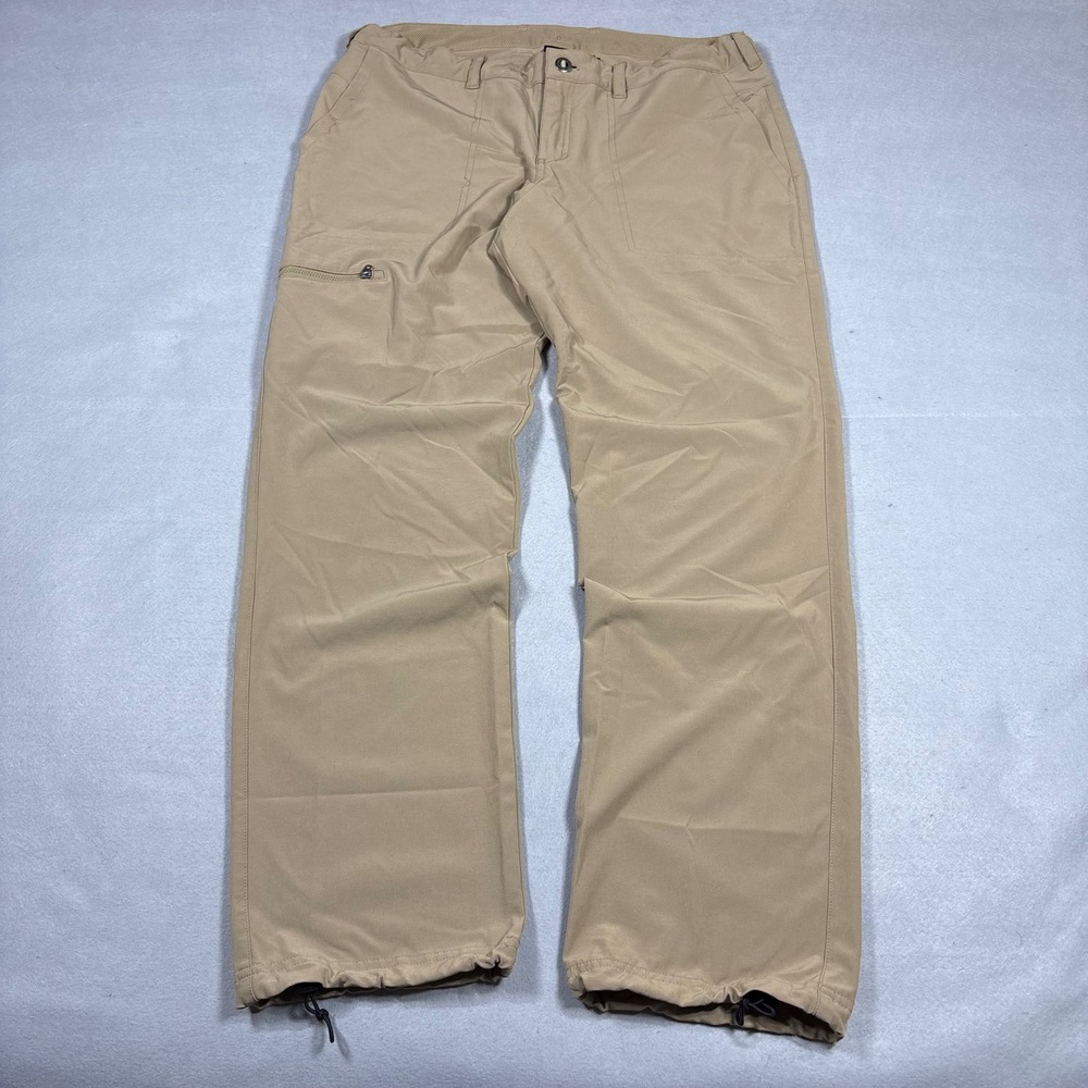 Patagonia Quandary Hiking Pants Tan Khaki Women Size 12 Straight Leg Technical